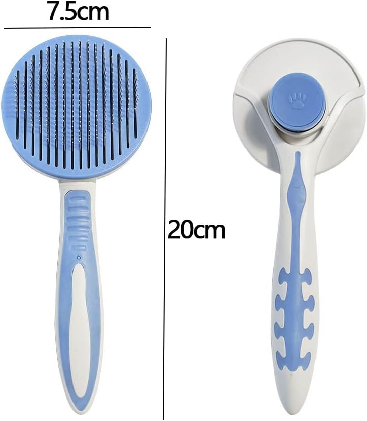 Cat Brushes Self Cleaning,Cat Grooming Brush Tool for Indoor Cats and Dogs,Cat Brush for Shedding,Cat Hair Brush,Gently Removes Loose Undercoat, for Pet Massage