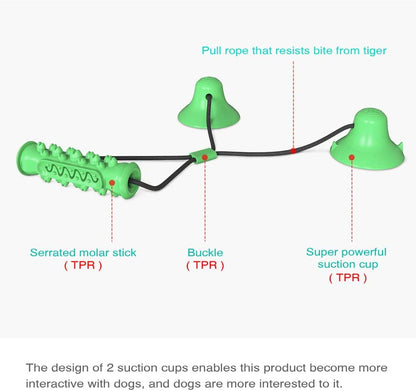 Dog Suction Cup Toy,Dog Chew Toy with 2 Suction Cups,Interactive Tug of War Dog Toy,Indestructible Chew Rope Toys for Small Medium Large Dogs