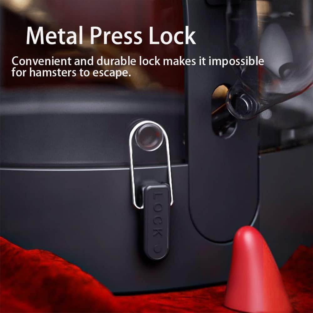 حامل الهامستر، قفص سفر مريح للهامستر مع زجاجة مياه سعة 60 مل، قفص حمل للسفر في الهواء الطلق مناسب للهامستر القزم وخنزير غينيا وموطن الحيوانات الصغيرة 