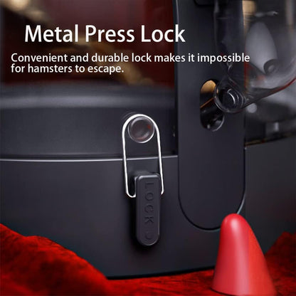 حامل الهامستر، قفص سفر مريح للهامستر مع زجاجة مياه سعة 60 مل، قفص حمل للسفر في الهواء الطلق مناسب للهامستر القزم وخنزير غينيا وموطن الحيوانات الصغيرة 