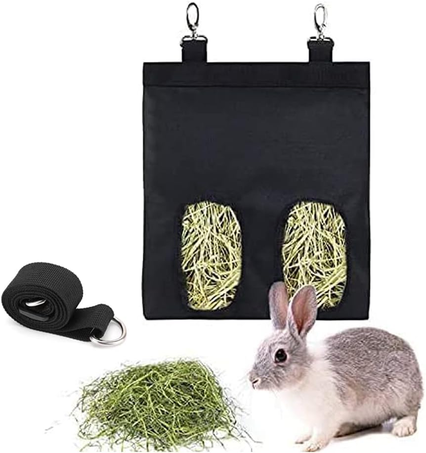 حقيبة تغذية قش الأرانب، حقيبة تخزين وحدة تغذية خنزير غينيا، حقيبة قش الأرانب، وحدة تغذية خنزير غينيا، حقيبة تخزين وحدة تغذية قش معلقة للحيوانات الصغيرة 