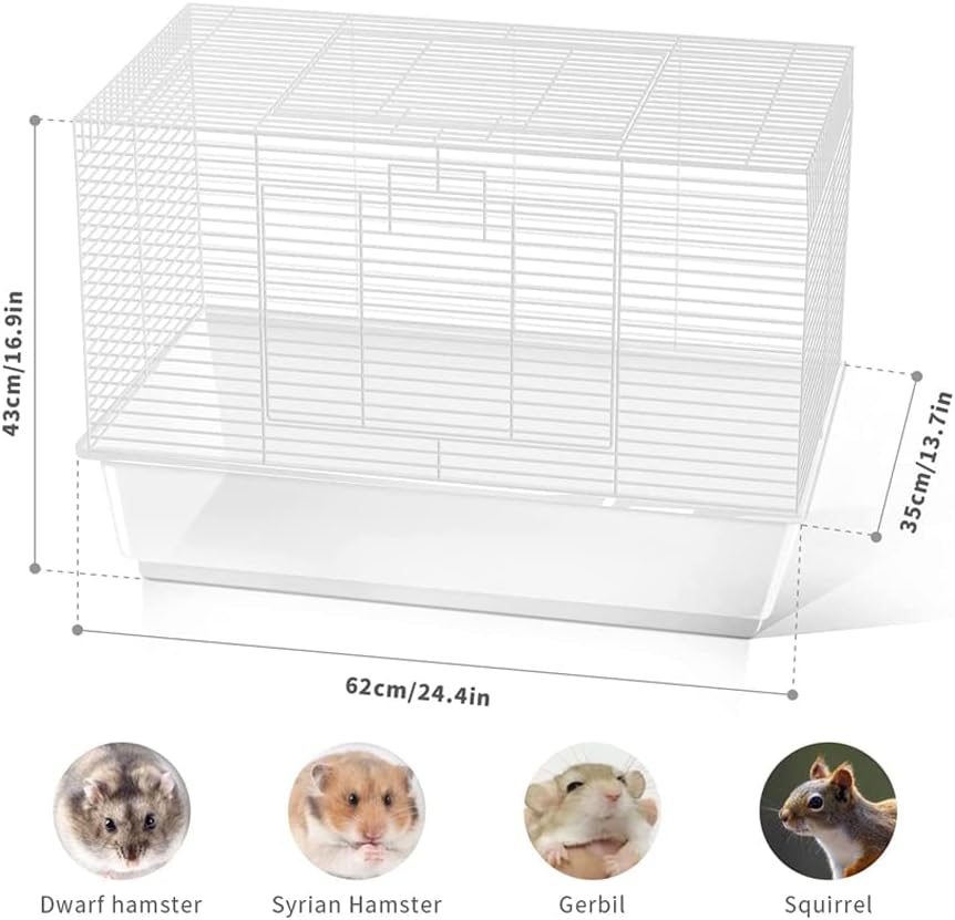 Hamster Cage, 3 Layers Large Space Hamster Cage and Habitat for Dwarf Hamsters, Syrian Hamsters, Gerbils or Other Small Animals