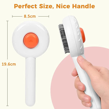 Cat Brushes Self Cleaning,Cat Grooming Brush Tool for Indoor Cats and Dogs,Cat Brush for Shedding,Cat Hair Brush,Gently Removes Loose Undercoat, for Pet Massage