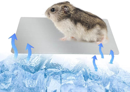 Hamster Cooling Pad, Ceramic Crystal Cooling Plate Pet Cooling Mat, Anti-bite Easy to Clean Ice Pad for Hamsters Rabbits and Other Small Pets