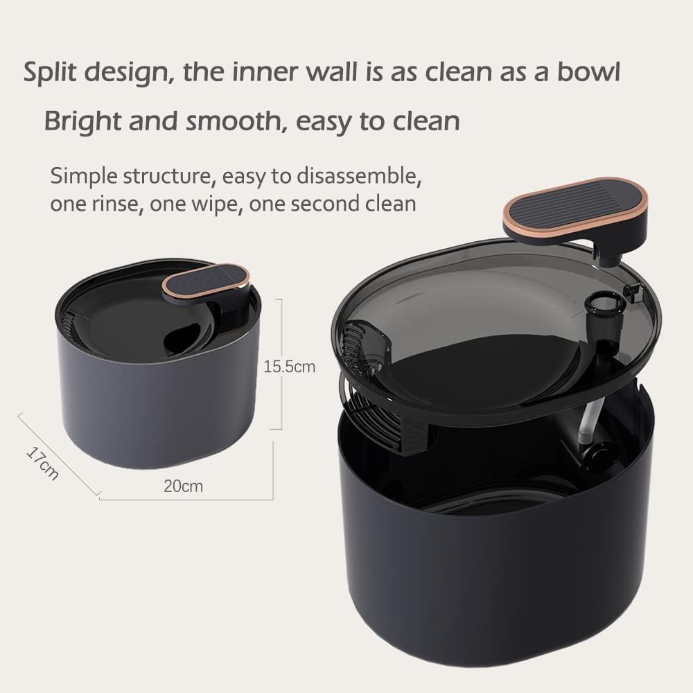 Cat Water Fountain,Smart Silent Pet Water Dispenser,Pet Fountain Replacement Filter Suitable for Cats and Dogs and other pets