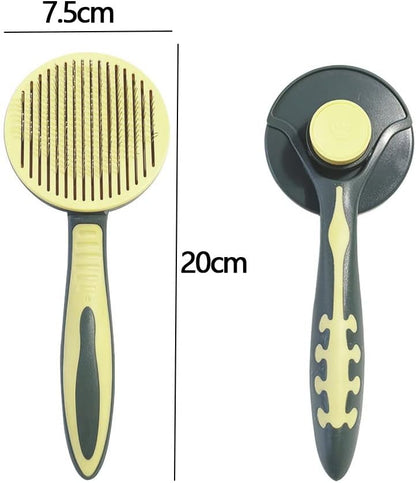 Cat Brushes Self Cleaning,Cat Grooming Brush Tool for Indoor Cats and Dogs,Cat Brush for Shedding,Cat Hair Brush,Gently Removes Loose Undercoat, for Pet Massage