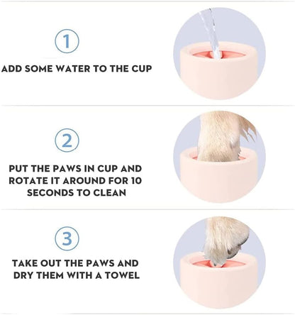 Dog Paw Cleaner, Portable Dog Paw Washer Foot Wash Cup, Dog Foot Washer Massage Soft Silicone Pet Wash Station, Waterproof Splash Small Large Dog Washer