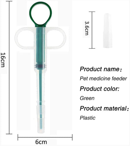 Pet Pill Shooter, Dog Pill Gun Dispenser Shooter, Pet Piller Soft Tip Tablet Syringe Pusher Animal Medicine Feeder for Feeding Accessories