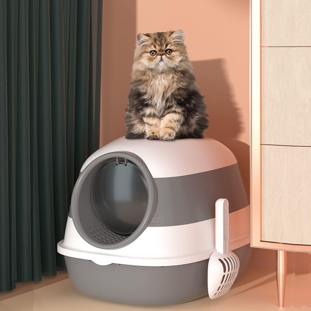 Cat Litter Box Fully Enclosed,Foldable Cat Litter Box with Cat Litter Scoop,Portable Kitty Litter Box Enclosed Cat Litter Box Splash