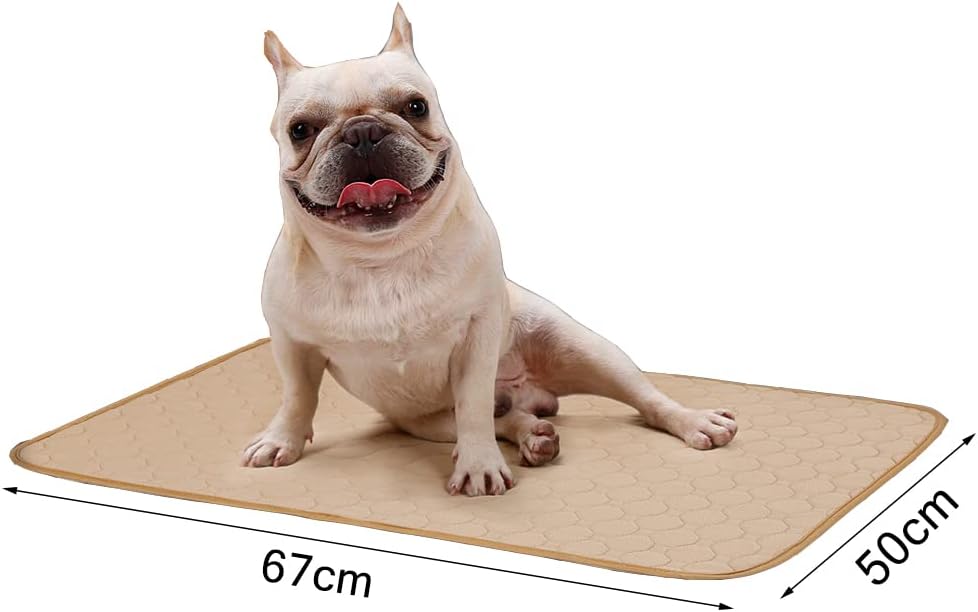 Reusable Dog Pee Pad, 67*100cm Washable Puppy Training Mat, 4-Layer Waterproof Non-Slip Breathable Super Absorbent Pads For Dog and Cat