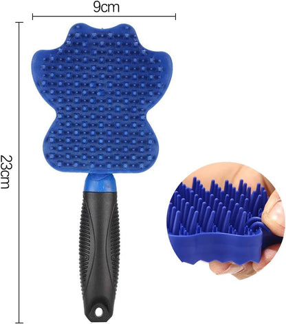 3 in 1 Dog Bath Brush, Soft Silicone Lanyard Massage Brush, Shampoo Dispenser Dog Grooming Bath Brush, Soothing Massage for Cats and Dogs, Cleaner for Removing Loose Fur