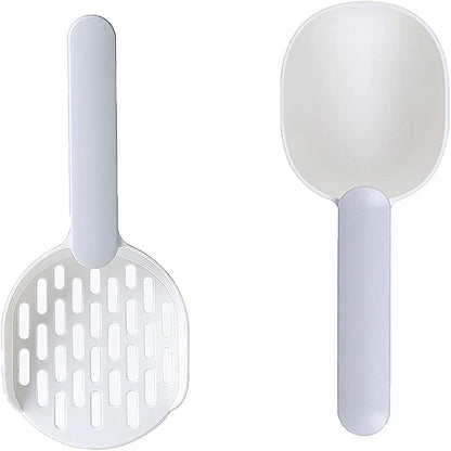 Pack of Cat Food Scoop+Litter Scoop,Pet Supplies Dog Food Spoon Cat Food Shovel Multi-Function Scoop，Cat Litter Scoop Shovel Pet Supplies Cleaner Tool