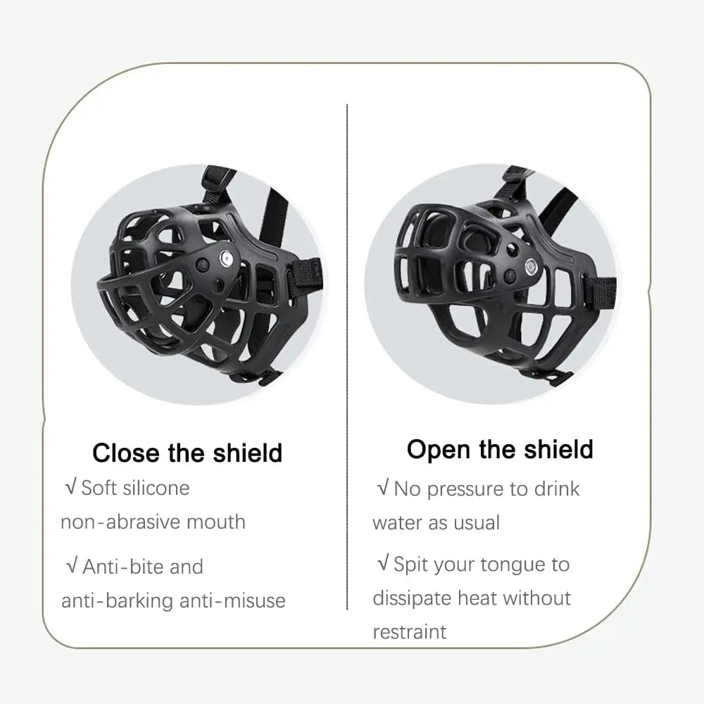 Dog Muzzle,Comfortable Breathable Mesh Soft Fabric, Adjustable Loop Pet Muzzle, Anti Biting Barking Chewing forSmall, Medium and Large dogs Pets971.com