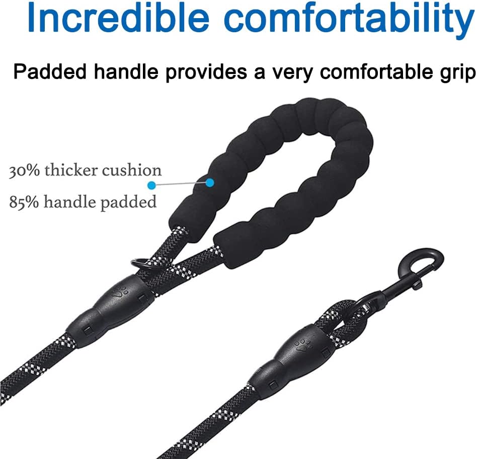 Durable Nylon Non-Slip Leash With Comfortable Padded Handle And Highly Reflective Leash For Medium To Large Dogs，Carry-On Litter Box