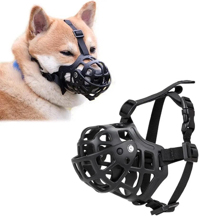 Dog Muzzle,Comfortable Breathable Mesh Soft Fabric, Adjustable Loop Pet Muzzle, Anti Biting Barking Chewing forSmall, Medium and Large dogs Pets971.com