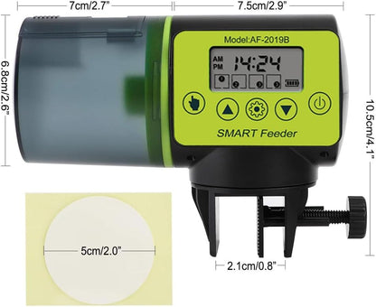 وحدة تغذية الأسماك، وحدة تغذية أسماك مريحة لأحواض السمك وأحواض الاستحمام، موزع طعام الأسماك لعطلات نهاية الأسبوع 