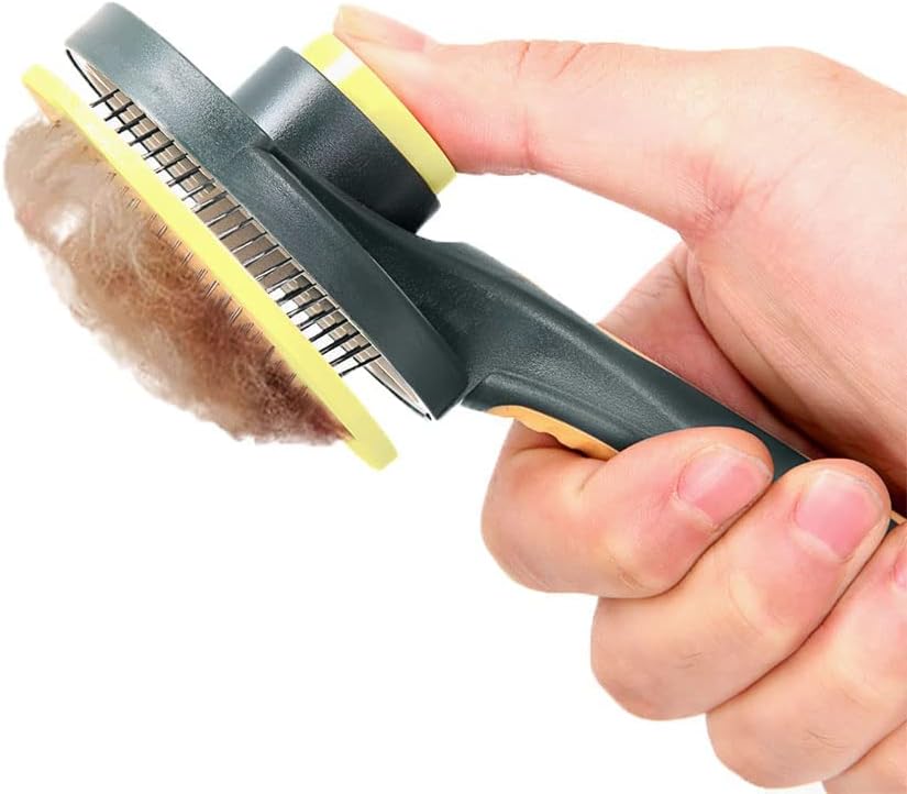 Cat Brushes Self Cleaning,Cat Grooming Brush Tool for Indoor Cats and Dogs,Cat Brush for Shedding,Cat Hair Brush,Gently Removes Loose Undercoat, for Pet Massage