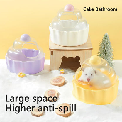 Large Hamster Sand Bathtub, Cute Clear Hamster Toilet Bathtub, Critter Habitat Decoration, Dwarf Critter Sandbox Dust Bathtub, Critter Bathroom Hamster Cage Accessories