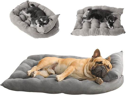 3 in 1 Dog Sofa Bed, Water Resistant,for Small,Medium and Large Dogs,Cat Beds for Indoor Cats, Soft and Comfortable,Multifunctional Deformation Pet Nest