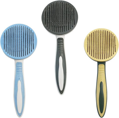 Cat Brushes Self Cleaning,Cat Grooming Brush Tool for Indoor Cats and Dogs,Cat Brush for Shedding,Cat Hair Brush,Gently Removes Loose Undercoat, for Pet Massage