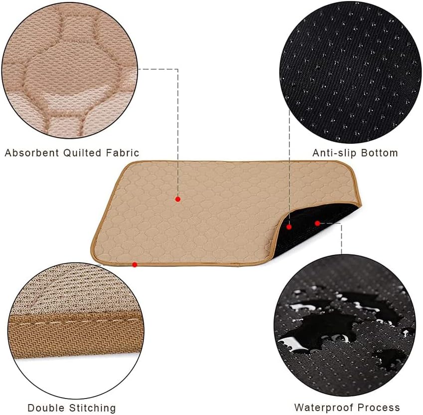 Reusable Dog Pee Pad, 67*100cm Washable Puppy Training Mat, 4-Layer Waterproof Non-Slip Breathable Super Absorbent Pads For Dog and Cat