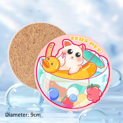 Hamster Cooling Pad, Ceramic Crystal Cooling Plate Pet Cooling Mat, Anti-bite Easy to Clean Ice Pad for Hamsters Rabbits and Other Small Pets