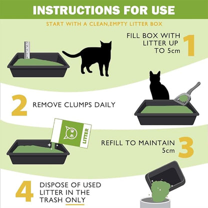 Flushable Cat Litter 2.5kg, Mixed Anti-Odor Clumping Cat Litter Pellets, Low Dust Super Absorbent Litter, Plant Degradable, Low Tracking (Mixed Cat Litter)