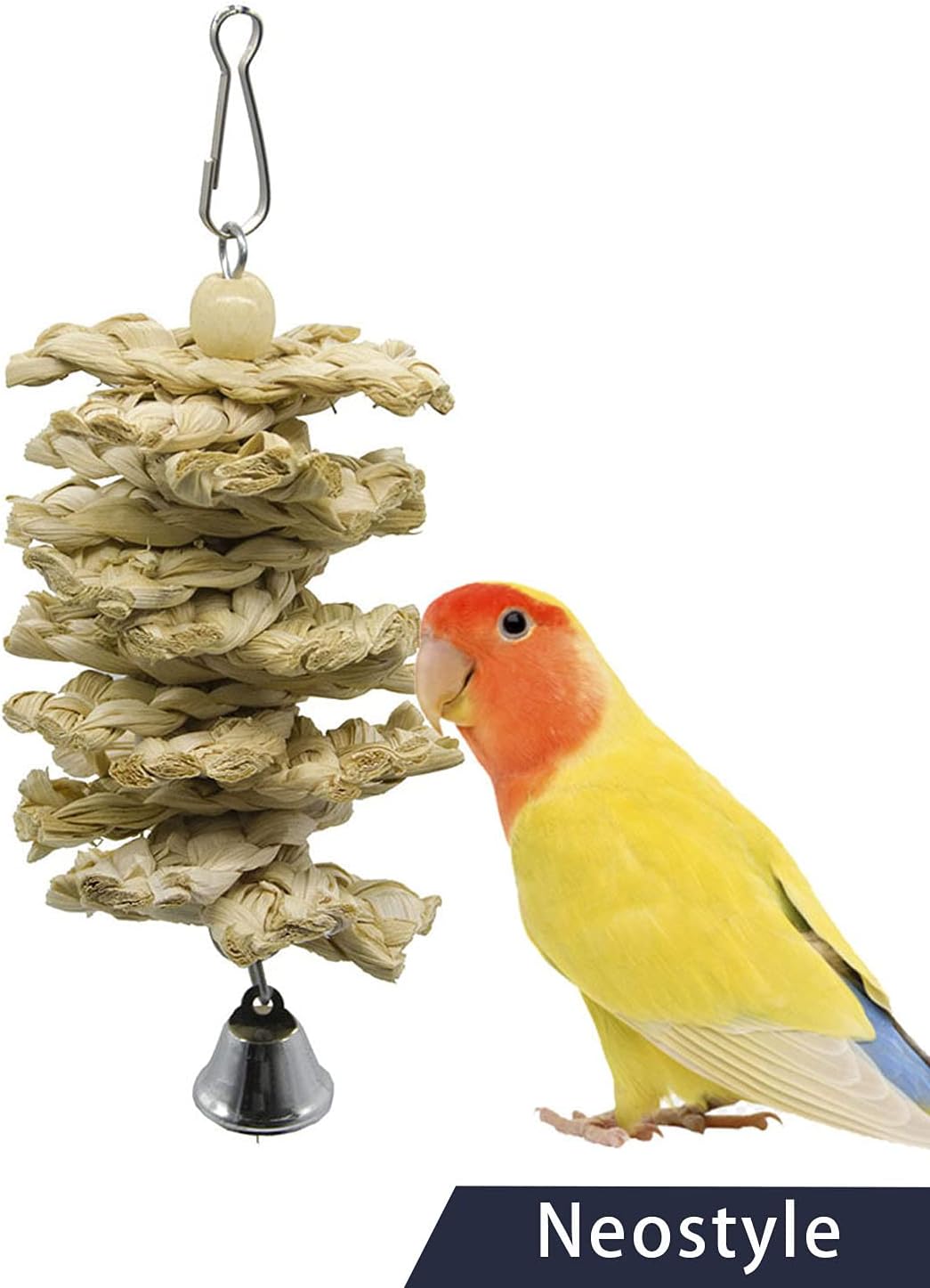 3 pcs Bird chew Toys,Parrot Cage Accessories Toys,Parrot Cage Foraging Shredder Toy for Bird Parrot African Greys Budgie Cockatiel Parakeet Lovebird Cage Toy