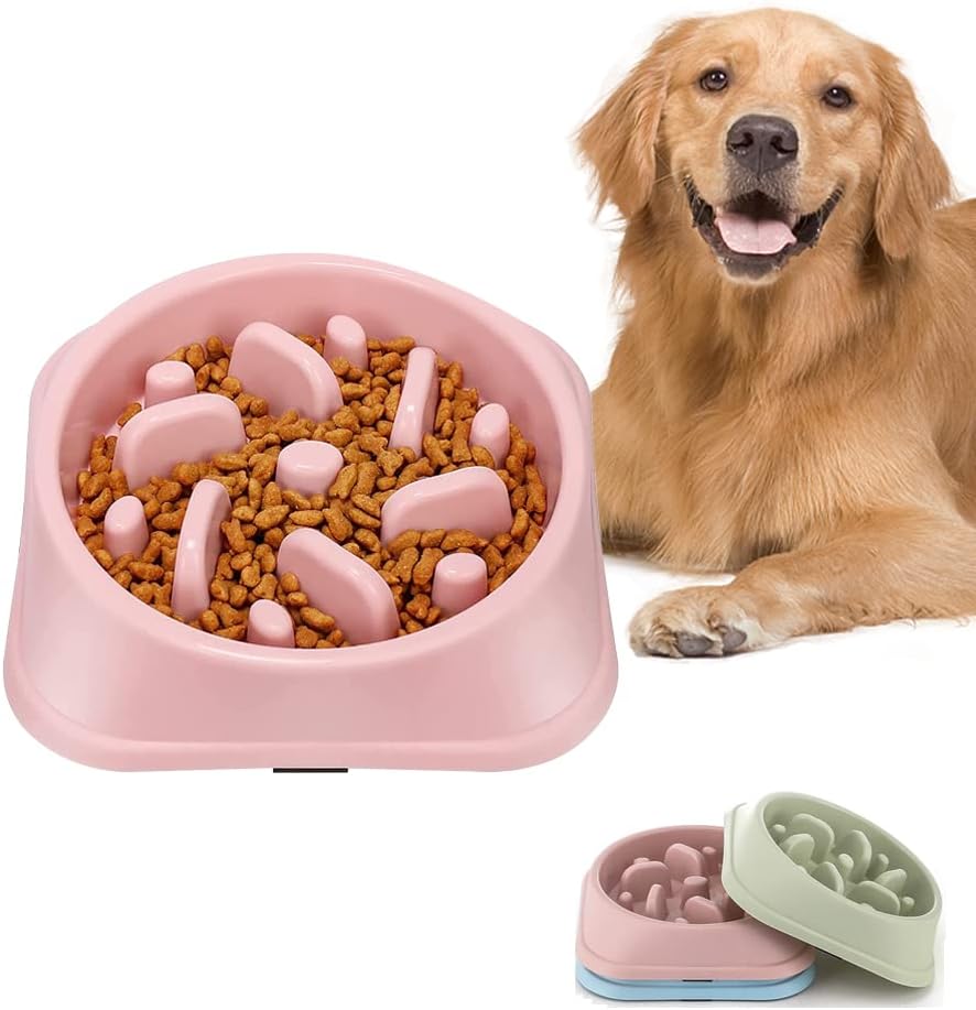 Slow Feeder Dog Bowls,Slow Eating Dog Bowl,Non-Slip Puzzle Anti-Choking Puppy Bowl,Perfect for Medium Small Dogs and Cats