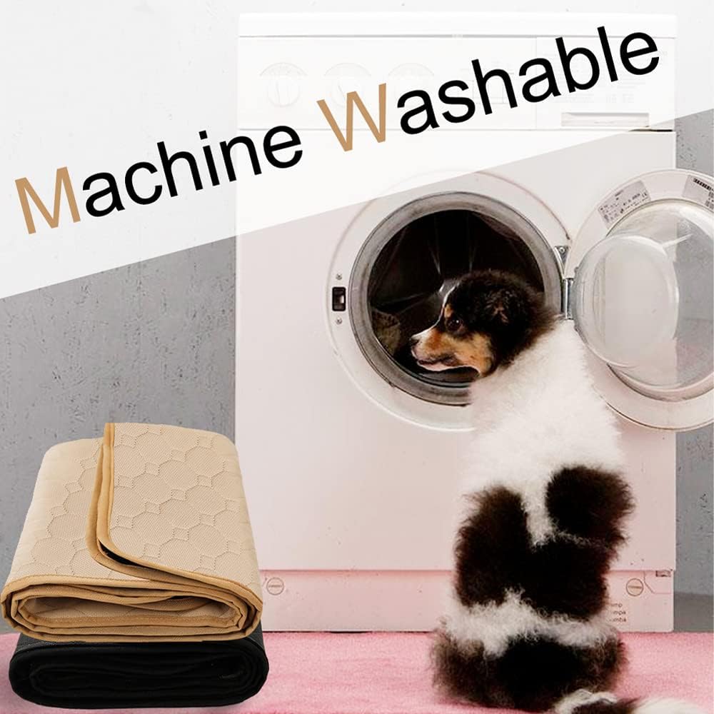 Reusable Dog Pee Pad, 67*100cm Washable Puppy Training Mat, 4-Layer Waterproof Non-Slip Breathable Super Absorbent Pads For Dog and Cat