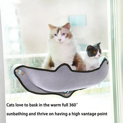 Cat Window Perch, Space Saving Cat Window Bed Hammock, Suction Cup Cat Hammock Seat for Window Balcony, Cat Comfort Rest Bed for up to 10kg (Single layer) Pets971.com