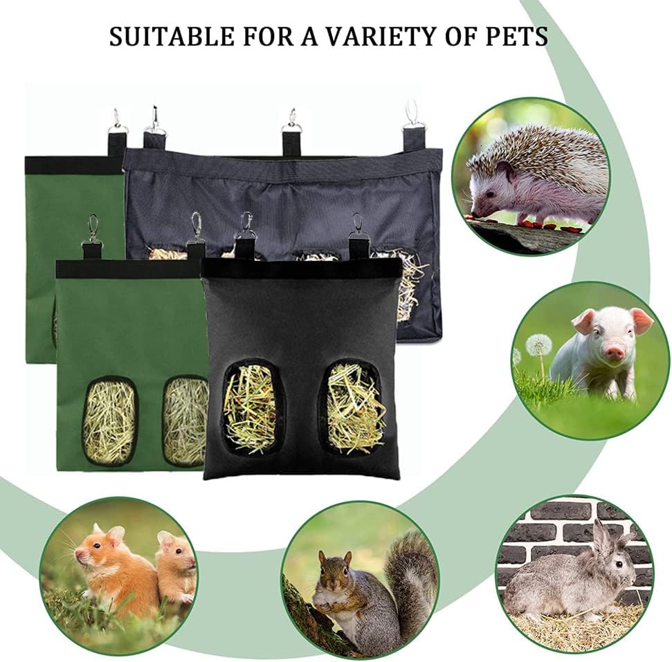 حقيبة تغذية قش الأرانب، حقيبة تخزين وحدة تغذية خنزير غينيا، حقيبة قش الأرانب، وحدة تغذية خنزير غينيا، حقيبة تخزين وحدة تغذية قش معلقة للحيوانات الصغيرة 