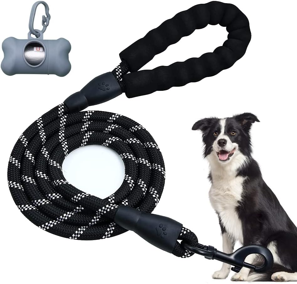 Durable Nylon Non-Slip Leash With Comfortable Padded Handle And Highly Reflective Leash For Medium To Large Dogs，Carry-On Litter Box
