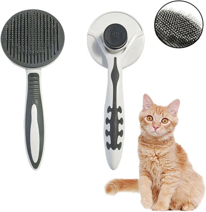 Cat Brushes Self Cleaning,Cat Grooming Brush Tool for Indoor Cats and Dogs,Cat Brush for Shedding,Cat Hair Brush,Gently Removes Loose Undercoat, for Pet Massage