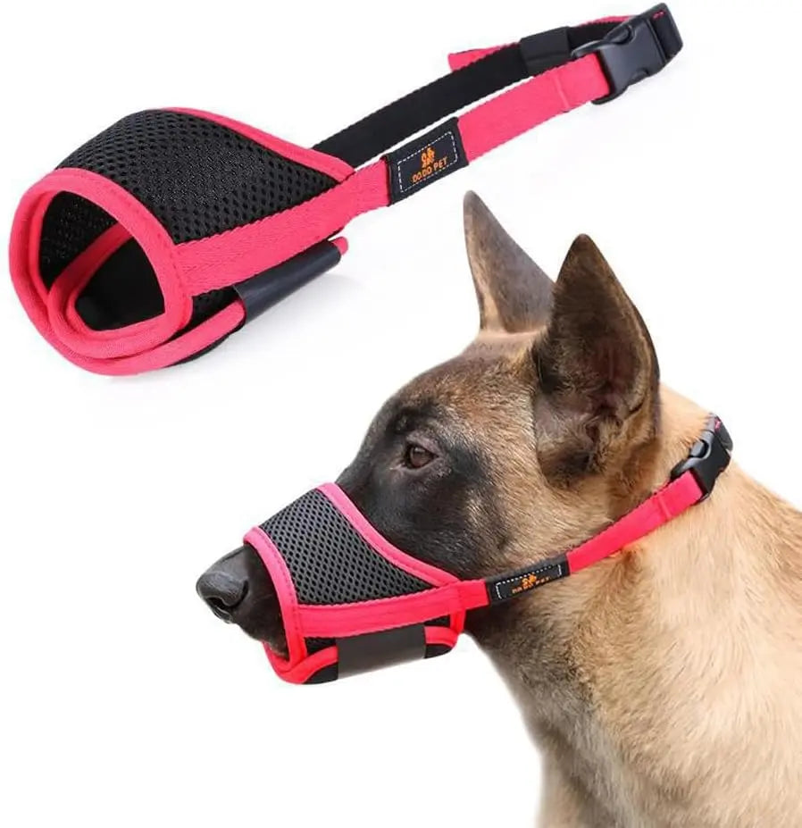 Dog Muzzle,Comfortable Breathable Mesh Soft Fabric, Adjustable Loop Pet Muzzle, Anti Biting Barking Chewing forSmall, Medium and Large dogs Pets971.com