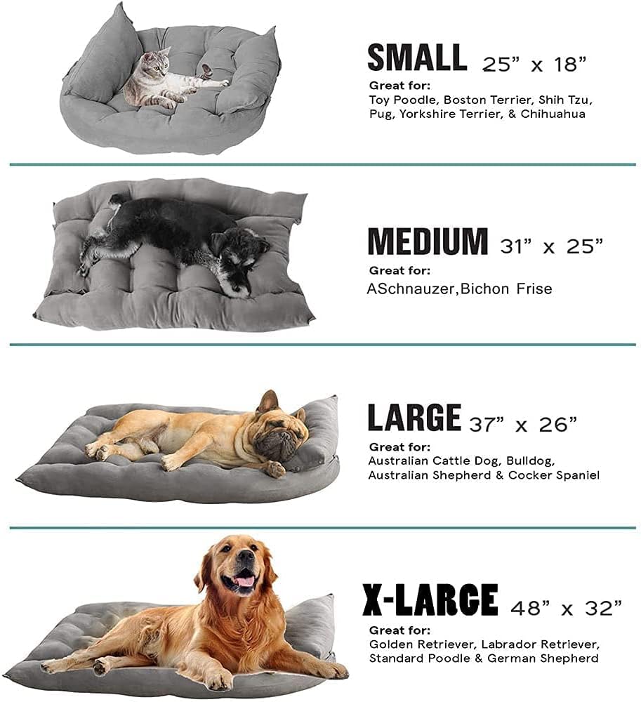 3 in 1 Dog Sofa Bed, Water Resistant,for Small,Medium and Large Dogs,Cat Beds for Indoor Cats, Soft and Comfortable,Multifunctional Deformation Pet Nest