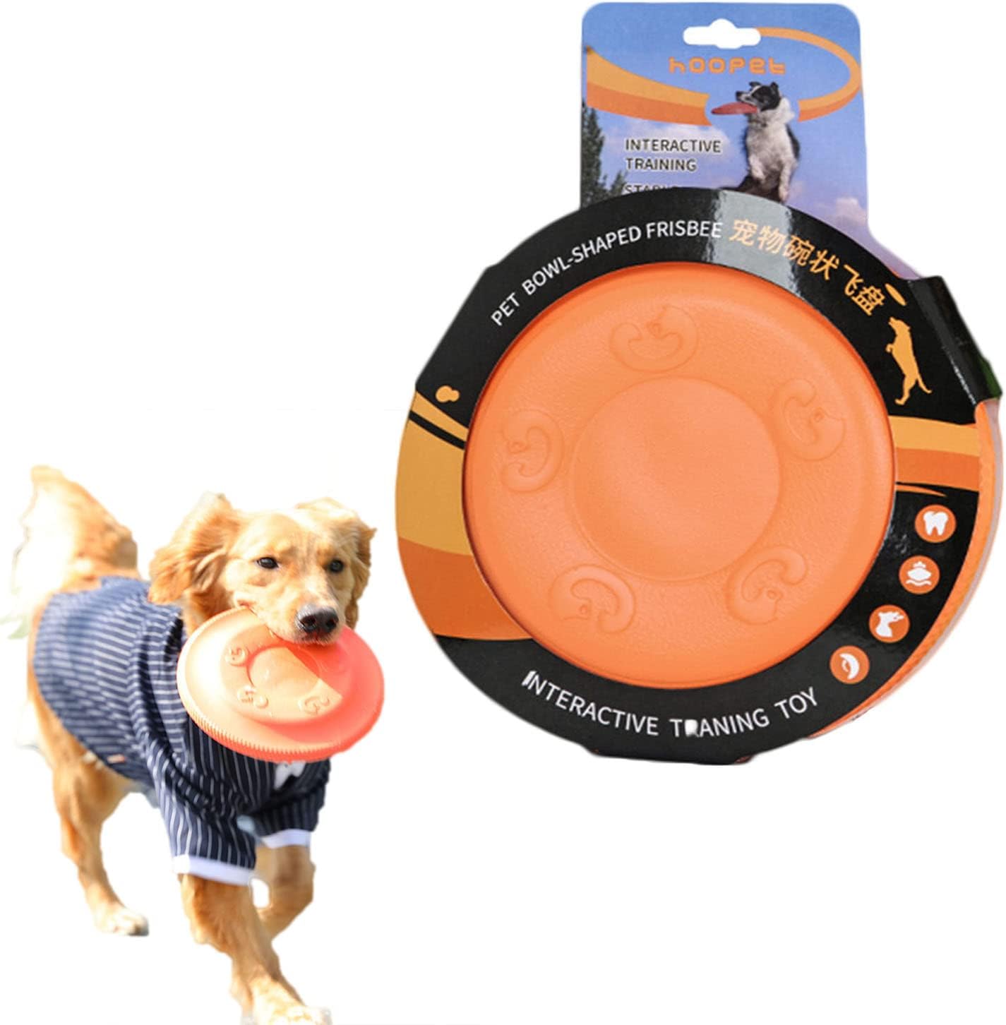 Dog Frisbee Dog Toy Soft Frisbee Dual purpose Sport Outdoor Interactive Dog Toys for Large Dogs Outdoor Interactive Throwing Toy