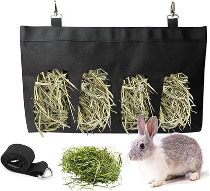 حقيبة تغذية قش الأرانب، حقيبة تخزين وحدة تغذية خنزير غينيا، حقيبة قش الأرانب، وحدة تغذية خنزير غينيا، حقيبة تخزين وحدة تغذية قش معلقة للحيوانات الصغيرة 