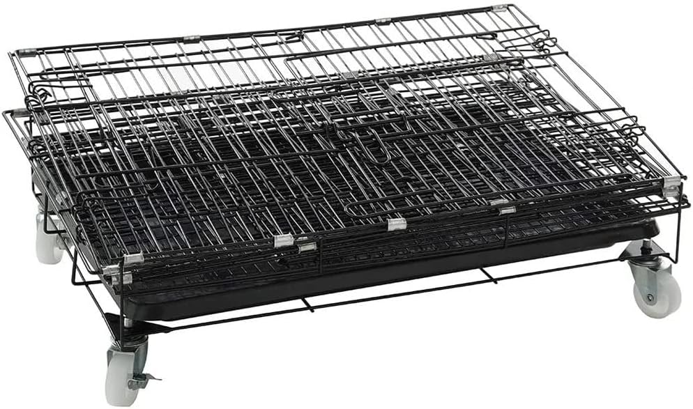 4-Tier Cat Cage Playpen 76*46*110cm Black