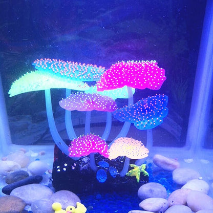 نباتات بلاستيكية اصطناعية لتزيين أحواض السمك، شجرة زهر الكرز الوردية مع العشب، مجموعة أشجار ديكور لأحواض السمك، إكسسوارات ديكور لأحواض الأسماك