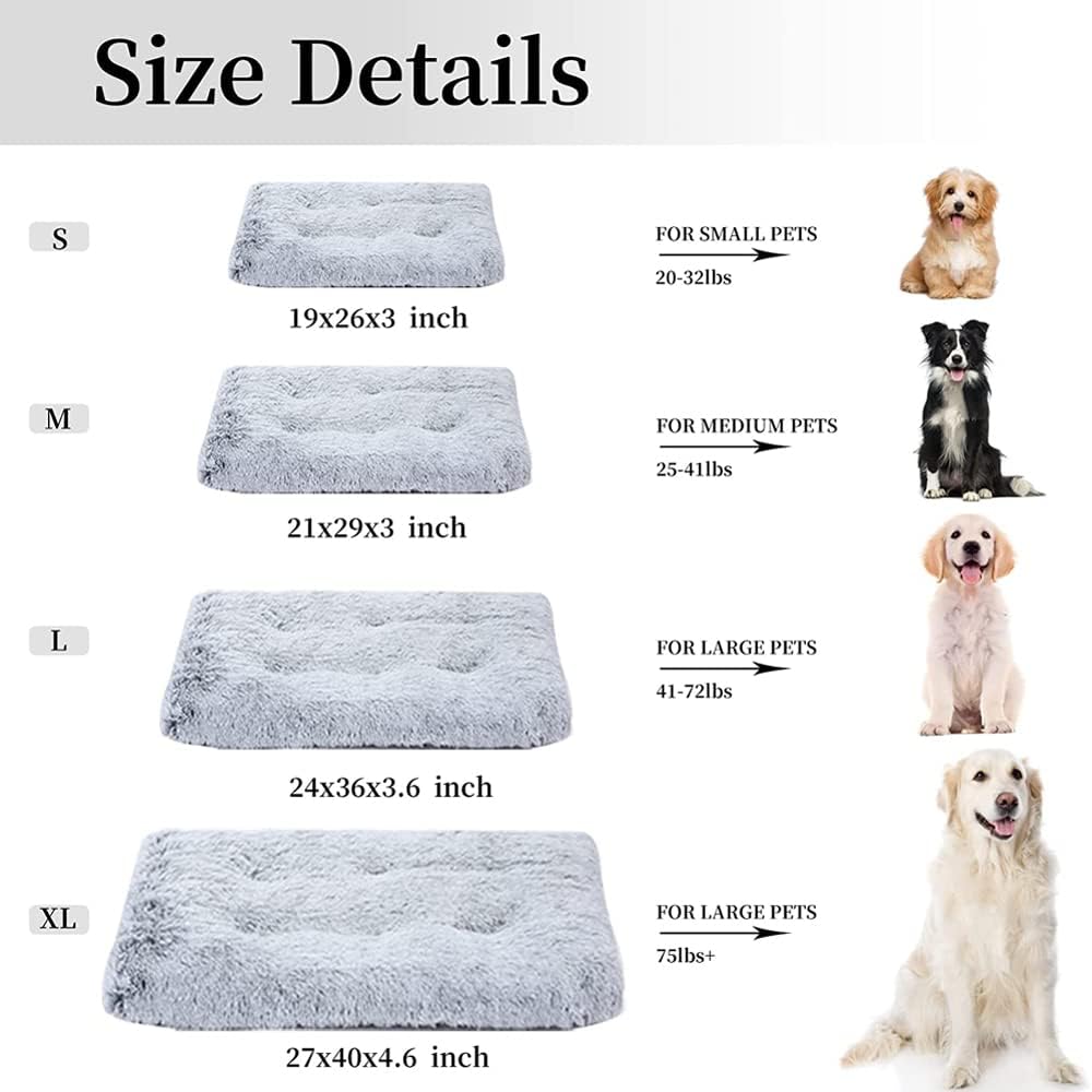 Large Dog Bed, Plush Soft and Comfortable Pet Bed, with Non-Slip Bottom Washable Dog Mat, Suitable for Medium and Large Dogs