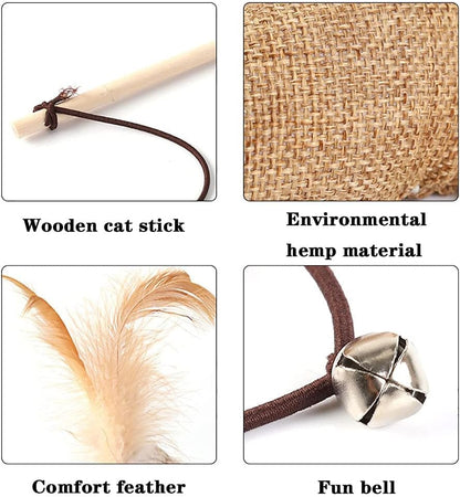 7-pcs Cat Feather Toy Set