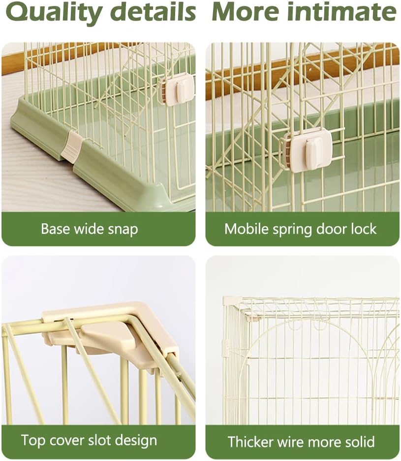 4-Tier Large Cat Cage with 3 Doors, 1 Ladder & 3 Platforms (84 * 60 * 161cm) Green