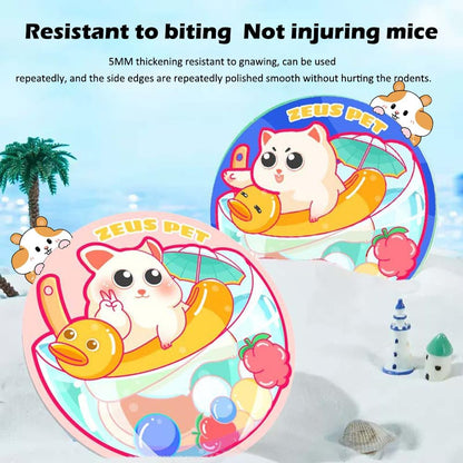 Hamster Cooling Pad, Ceramic Crystal Cooling Plate Pet Cooling Mat, Anti-bite Easy to Clean Ice Pad for Hamsters Rabbits and Other Small Pets