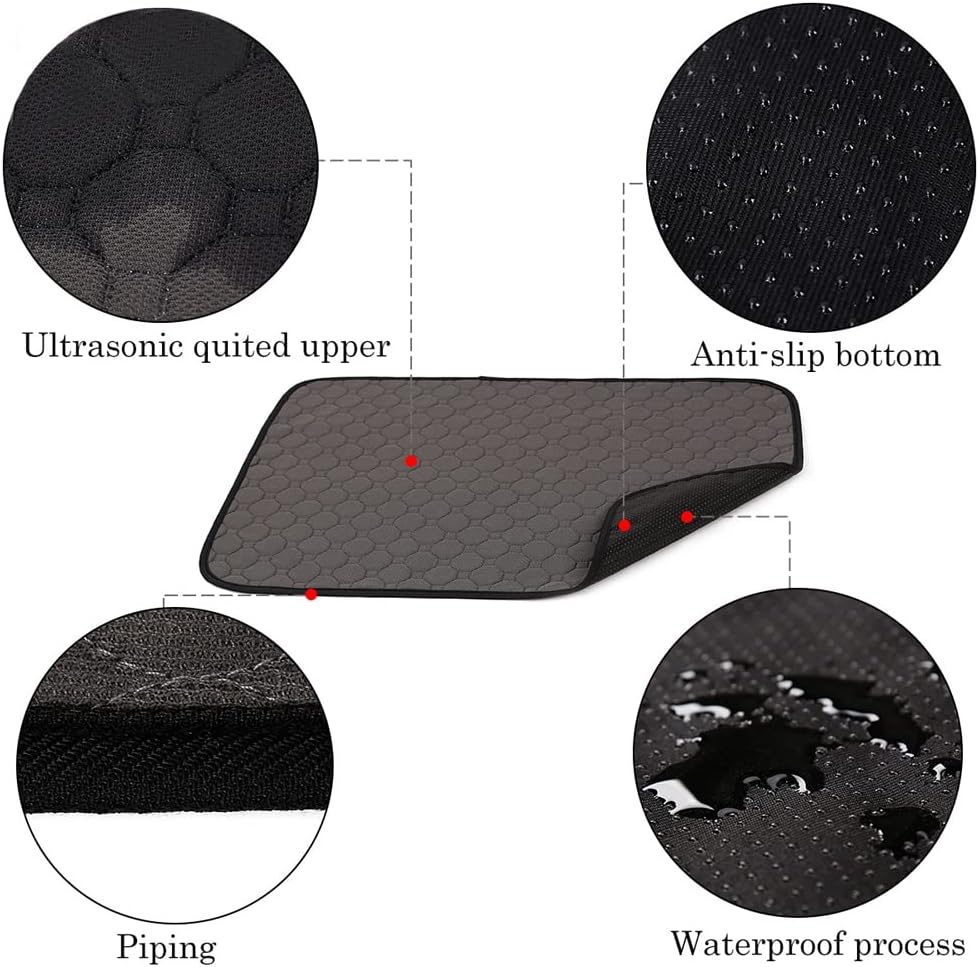 Reusable Dog Pee Pad, 67*100cm Washable Puppy Training Mat, 4-Layer Waterproof Non-Slip Breathable Super Absorbent Pads For Dog and Cat