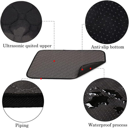 Reusable Dog Pee Pad, 67*100cm Washable Puppy Training Mat, 4-Layer Waterproof Non-Slip Breathable Super Absorbent Pads For Dog and Cat