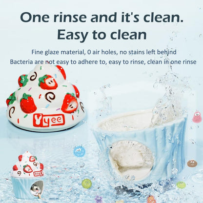 مخبأ سيراميك كبير جدًا للهامستر، موئل هامستر بارد في الصيف، سرير بارد، ملحقات هامستر، كهف منزل مضاد للعض للفئران 