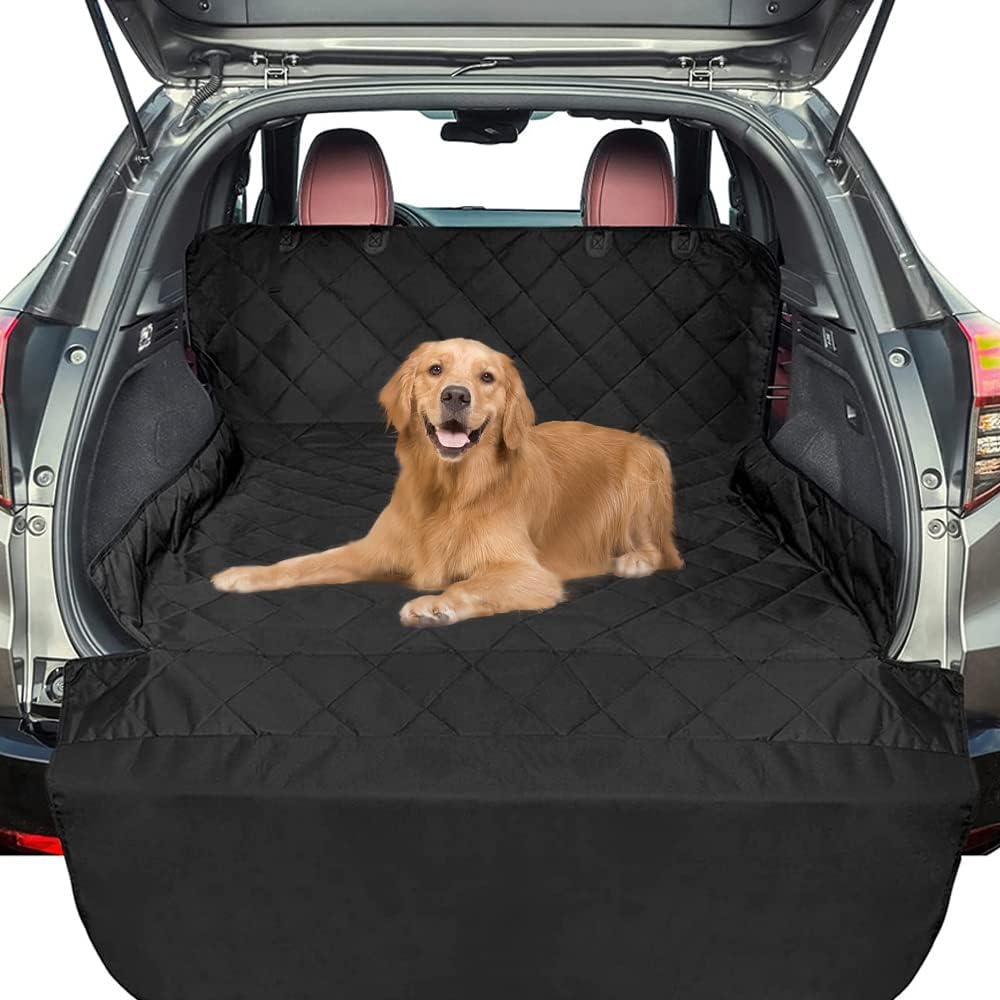 Cargo Liner for Dogs,135 * 200cm Waterproof Non-Slip Pet Cargo Cover Dog Cushion,Car Trunk Cover,Anti-Dirty Quilted Oxford Fabric Trunk Protection Seat Cover for SUV, Car(black(135 * 200cm)