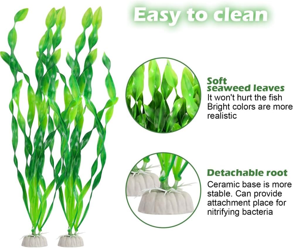 نباتات بلاستيكية اصطناعية لتزيين أحواض السمك، شجرة زهر الكرز الوردية مع العشب، مجموعة أشجار ديكور لأحواض السمك، إكسسوارات ديكور لأحواض الأسماك