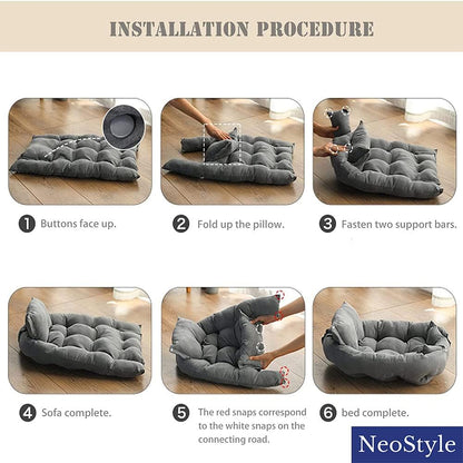 3 in 1 Dog Sofa Bed, Water Resistant,for Small,Medium and Large Dogs,Cat Beds for Indoor Cats, Soft and Comfortable,Multifunctional Deformation Pet Nest